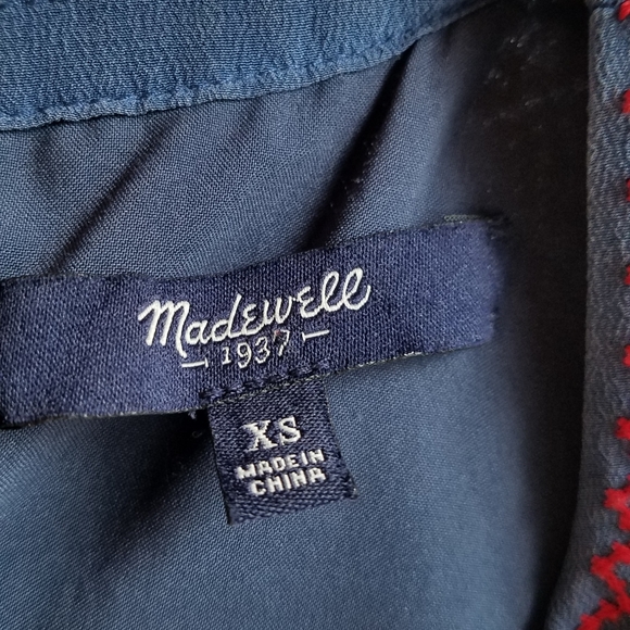 EUC Madewell Embroidered Silk Tunic Dress - Picture 7 of 9